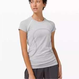 Lululemon striped swiftly tech short sleeve